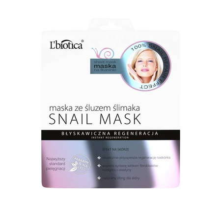 L'biotica SNAIL MASK ze śluzem ślimaka, 23ml 