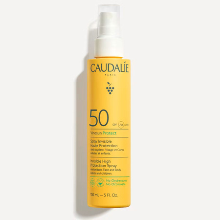 Caudalie Vinosun Protect Niewidoczny spray o wysokiej ochronie SPF50, 150ml