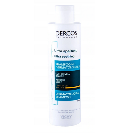 VICHY DERCOS Szampon ultrakojący włosy suche, 200ml