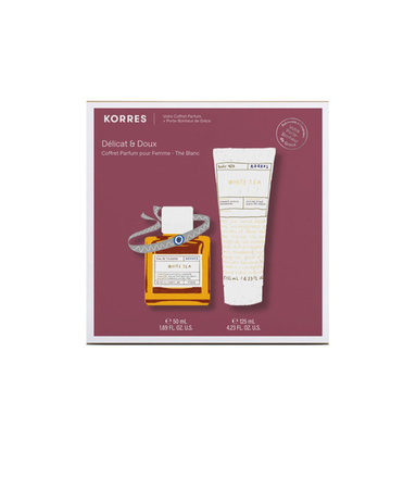 Korres Zestaw Woman White Tea Woda toaletowa + Mleczko do ciała, 50ml+125ml