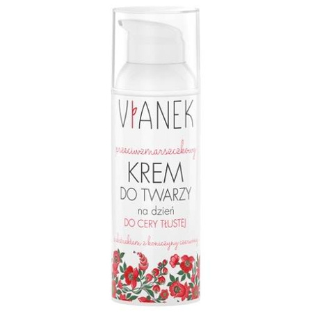 VIANEK Przeciwzmarszczkowy krem do twarzy na dzień do cery tłustej, 50 ml 