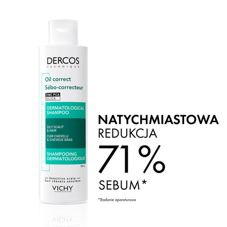 Vichy Dercos Oil Correct Szampon normalizujący, 200ml