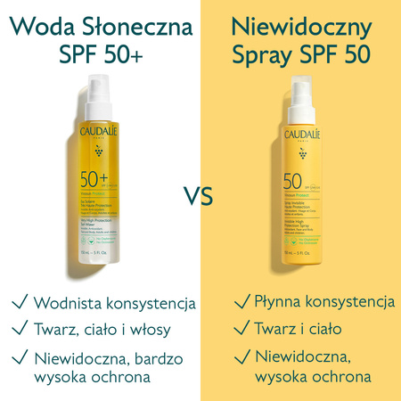 Caudalie Vinosun Protect Niewidoczny spray o wysokiej ochronie SPF50, 150ml