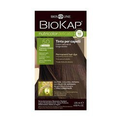 BIOKAP NUTRITIC DELICATO RAPID Farba do włosów 5.0 JASNY NATURALNY KASZTAN , 135ml