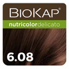 Biokap Delicato Farba do włosów 6.08 Cappucino Ciemny Blond, (75+50+15)ml