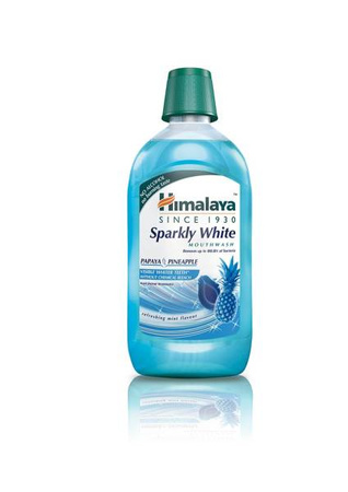 HIMALAYA SPARKLY WHITE MOUTHWASH wybielający płyn do płukania jamy ustnej, 450ml