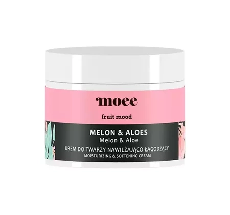 Moee Fruit Mood Melon & Aloes Krem Do Twarzy Nawilżająco-Łagodzący, 50ml │ Data ważności 10/2025 │