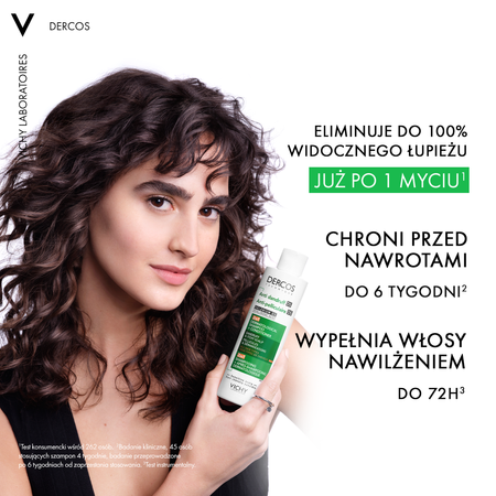 Vichy Dercos Przeciwłupieżowy 2w1 Dermatologiczny szampon, 200ml