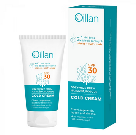 Oillan Cold Cream - Odżywczy krem do twarzy i ciała SPF30, 50ml