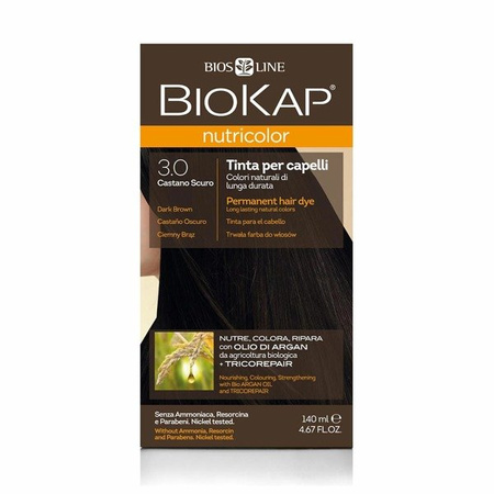 BIOKAP NUTRICOLOR 3.0 Ciemny Brąz, 140ml