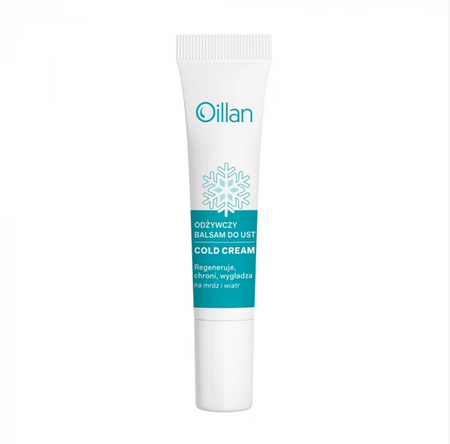 Oillan Cold Cream - Odżywczy balsam do ust z ceramidami i witaminą E, 15 ml