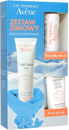 AVENE COLD CREAM Zestaw Krem+Pomadka+Krem do rąk, 40ml+4g+15 ml