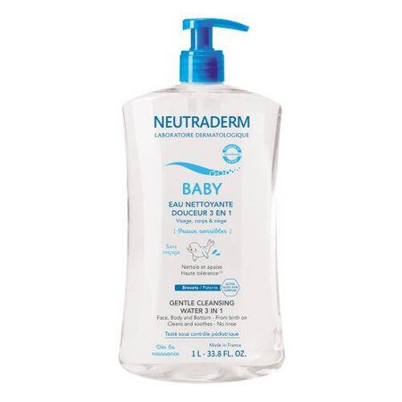 Neutraderm Baby Łagodna woda myjąca 3 w 1,1L