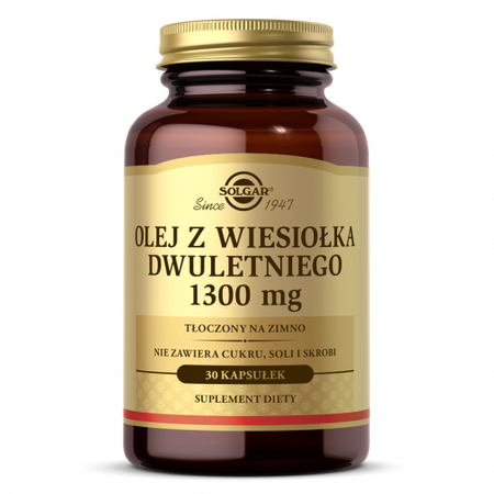 SOLGAR Olej z wiesiołka dwuletniego 1300 mg, 30 kapsułek