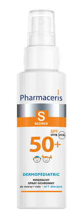 PHARMACERIS S DERMOPEDIATRIC Mineralny spray ochronny do twarzy i ciała SPF 50+, 100 ml