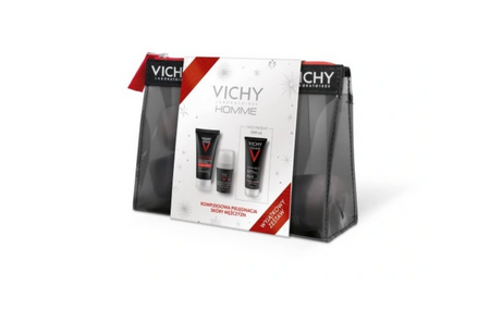 Vichy Homme Zestaw Krem, 50ml+ Antyperspirant 72h, 50ml +żel pod prysznnic,200 ml