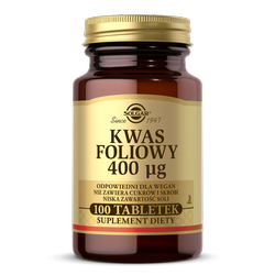 SOLGAR Kwas foliowy 400 mcg, 100 tabletek