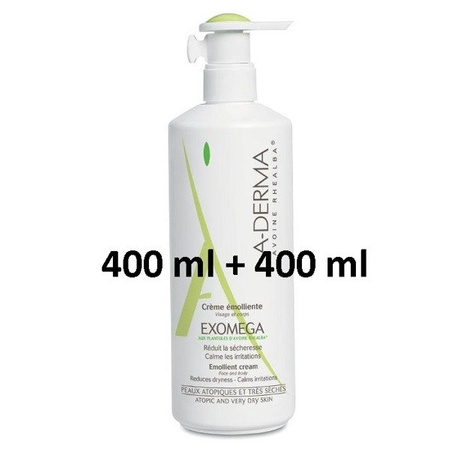 A-DERMA EXOMEGA Krem nawil.-zmięk. 2x400ml