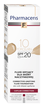 PHARMACERIS FLUID KRYJĄCY DLA SKÓRY NACZYNKOWEJ CAPILAR-CORRECTION - 10 PORCELAIN, 30 ml