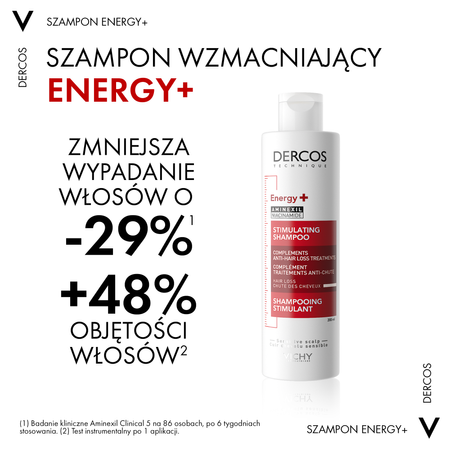 VICHY DERCOS Szampon Wzmacniająco-Pielęgnujący z witaminami, 400ml