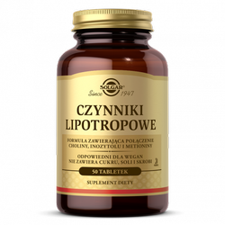 SOLGAR Czynniki Lipotropowe, 50 tabletek