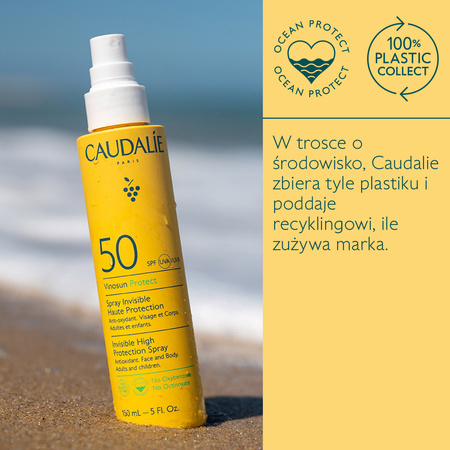 Caudalie Vinosun Protect Niewidoczny spray o wysokiej ochronie SPF50, 150ml