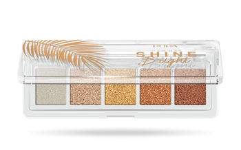 PUPA Shine Bright Eye Palette Paleta cieni 001 Sunny Gold, 1 sztuka