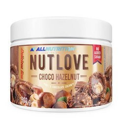 Allnutrition NUTLOVE CHOCO HAZELNUT czekoladowy krem z kawałkami orzechów laskowych, 500 g