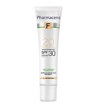 PHARMACERIS F Mineralny Dermo -Fluid matujący SPF30 NATURAL 20,  30ml