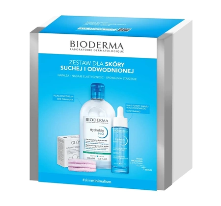 Bioderma Hydrabio Zestaw H2O Woda Micelarna + Serum + płatki, 500ml + 30ml +3szt   