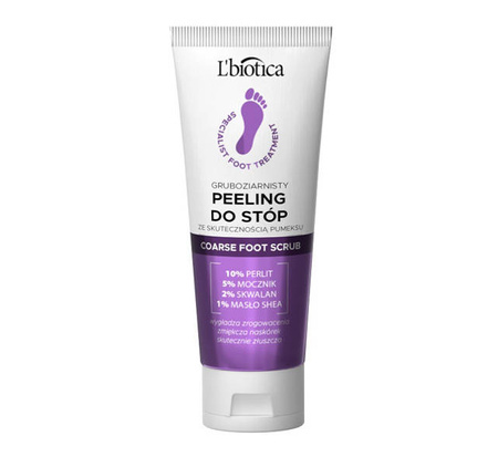 L'BIOTICA Gruboziarnisty Peeling do stóp, 75ml