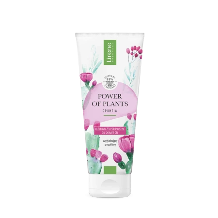 Lirene Power of Plants Wygładzający olejkowy żel pod prysznic – Opuncja, 200 ml