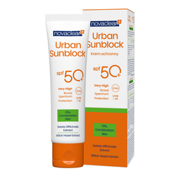 Novaclear Urban Sublock Krem do twarzy z SPF 50+ do skóry tłustej, 40ml (Data ważności 01/2026)