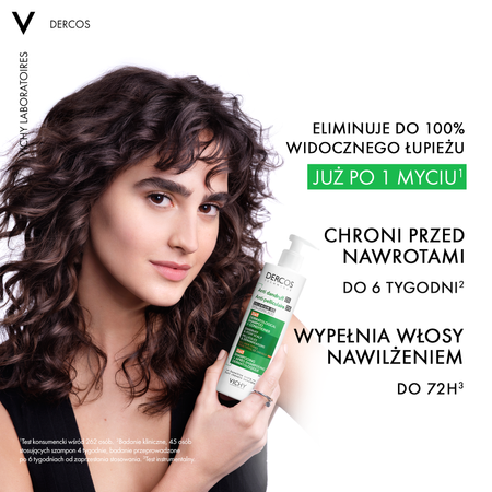 Vichy Dercos Przeciwłupieżowy 2w1 Dermatologiczny szampon, 390ml