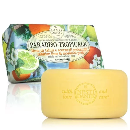 Nesti Dante Paradiso Tropicale Soap Tahitańska Limonka i Skórka Mosambi Mydło, 250g