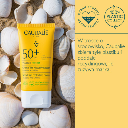 Caudalie Vinosun Protect Krem o wysokiej ochronie SPF50+, 50 ml