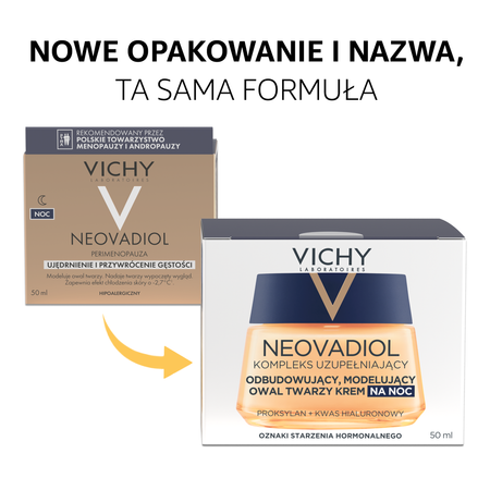 VICHY NEOVADIOL PERI-MENOPAUSE Ujędrniająco-Rewitalizujący krem na noc, 50 ml