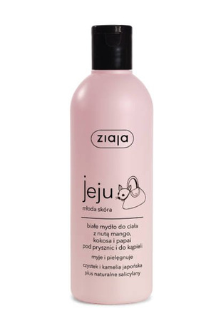 ZIAJA JEJU białe mydło do ciała z nutą mango, kokosa i papai, 300ml