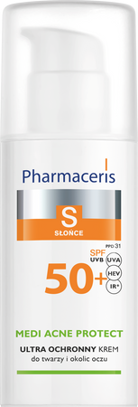 PHARMACERIS S Ochronny Krem- żel SPF50+ dla skóry trądzikowej, mieszanej i tłustej, 50ml