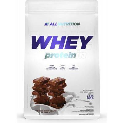 Allnutrition Whey Protein Odżywka białkowa Podwójna Czekolada, 908g