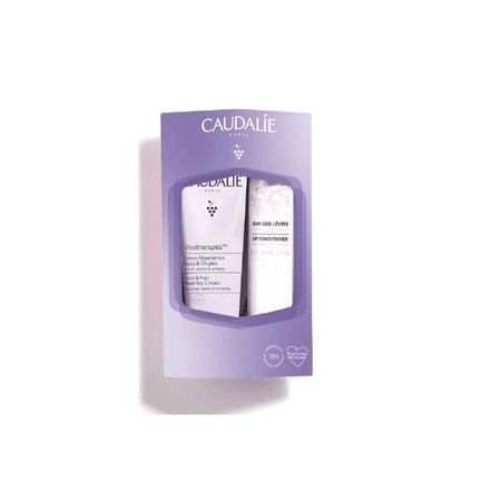 Caudalie Vinotherapist Zesataw Krem Naprawczy do Rąk i Paznokci + Balsam do ust, 30ml +4,5 g