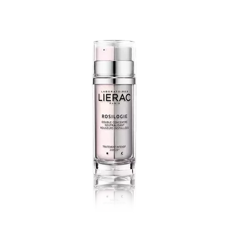 LIERAC ROSILOGIE DWUETAPOWY KONCENTRAT NEUTRALIZUJĄCY UPORCZYWE ZACZERWIENIENIA DZIEŃ&NOC, 2x15 ml