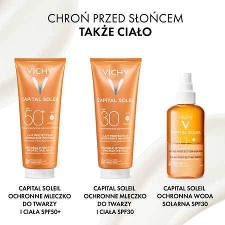 VICHY CAPITAL SOLEIL Aksamitny krem SPF50+ 50ml,  │ Data ważności 11/ 2025 │