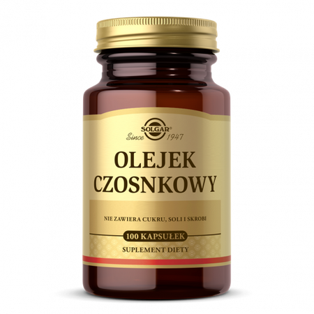 SOLGAR Olejek czosnkowy 1mg,  100 kapsułek 