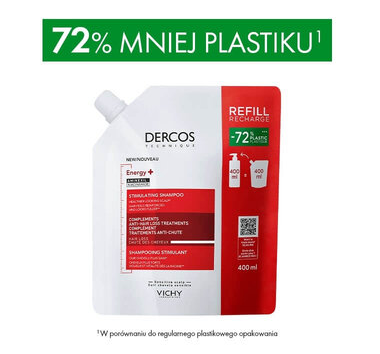 Vichy Dercos Energy+ Szampon wzmacniający REFILL, 400ml