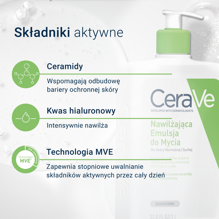 CERAVE Nawilżająca Emulsja do mycia, 473ml