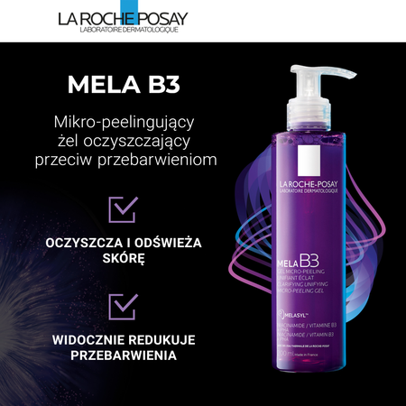 LA ROCHE-POSAY Mela B3 Mikro-peelingujący żel oczyszczający przeciw przebarwieniom, 200ml