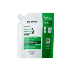 Vichy Dercos DS Szampon przeciwłupieżowy do włosów normalnych i przetłuszczających się - REFILL, 390 ml