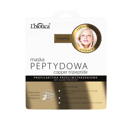 L'BIOTICA Maska peptydowa na tkaninie, 23ml