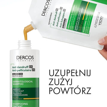 Vichy Dercos DS Szampon przeciwłupieżowy do włosów suchych - Refill | 390 ml